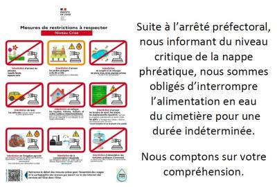Nouvelles mesures de restriction d’usage de l’eau