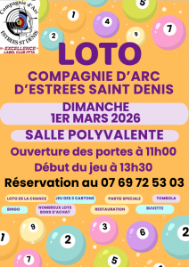 loto de l'association Compagnie d'Arc